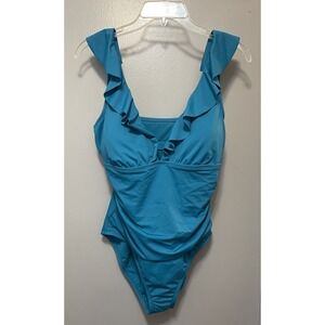 Time &true Swimsuit Teal NWOT Size 12-14 One Piece